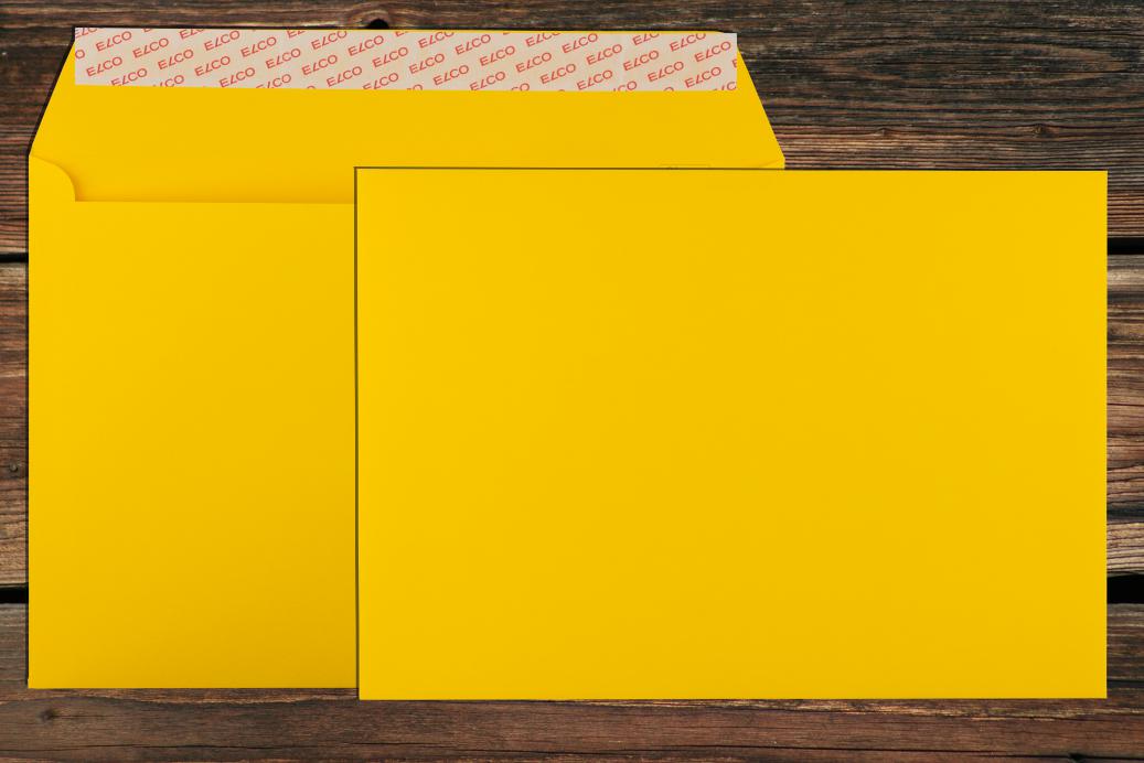 Briefhüllen C4 229x324 mm Haftklebend Goldgelb 120 g/qm